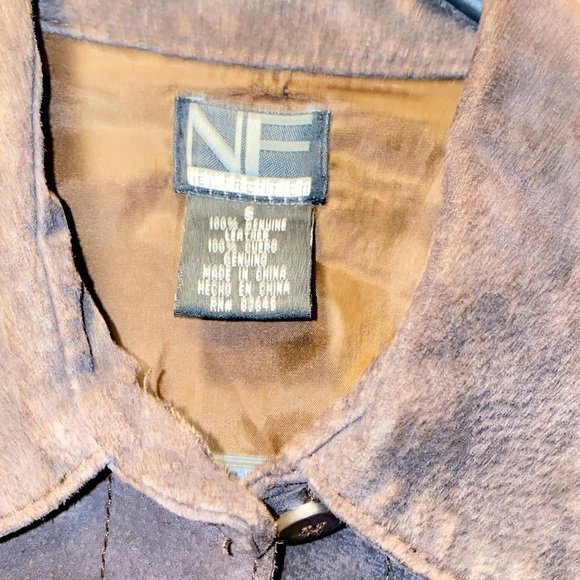 VINTAGE NF LEATHER BUTTON DOWN - Picture 9 of 9